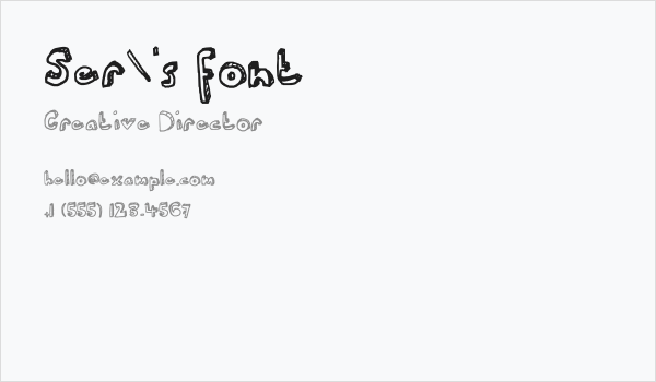 Ser's font Business Card