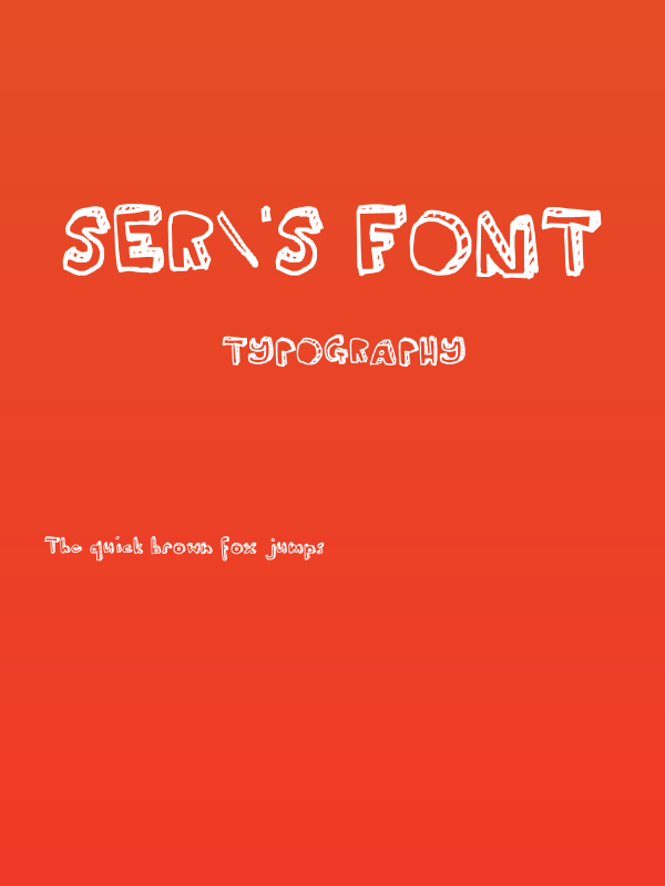 Ser's font Poster