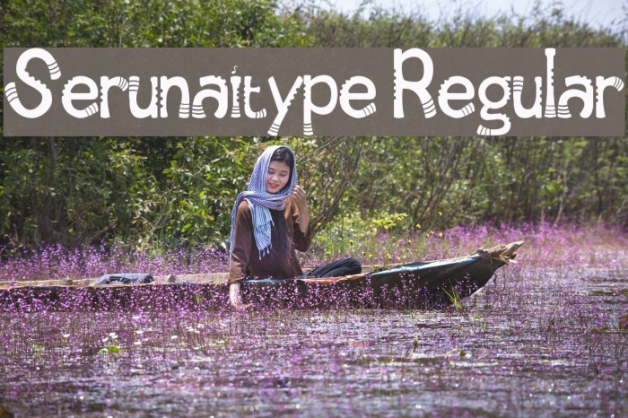 Serunaitype Regular Font examples
