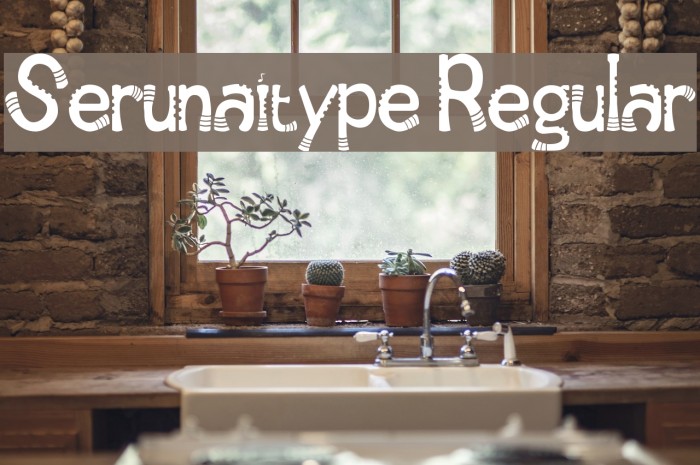 Serunaitype Regular Font examples