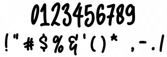 Seruput Kopi - personal use Font OTHER CHARS