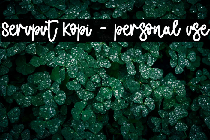 Seruput Kopi - personal use Example 1