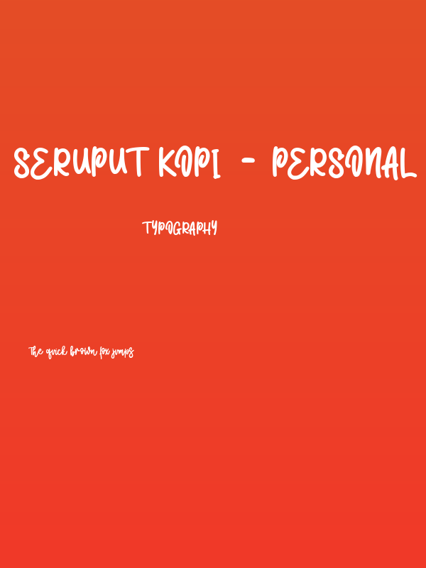 Seruput Kopi - personal use Poster