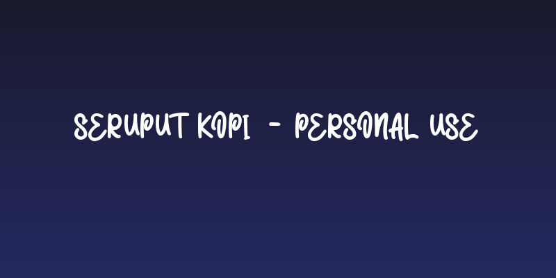 Seruput Kopi - personal use Social Header