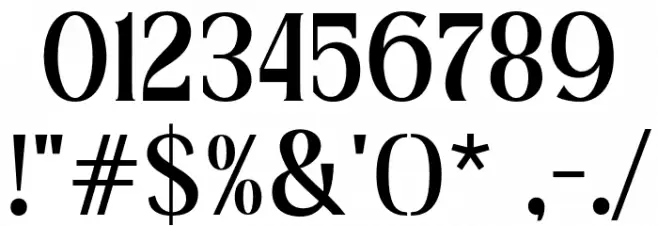 ServeginDEMO Font OTHER CHARS