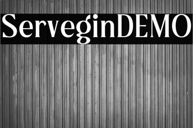 ServeginDEMO Font examples