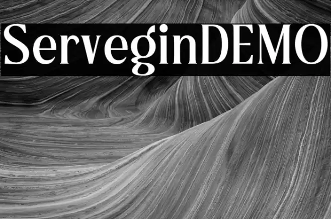 ServeginDEMO Font examples