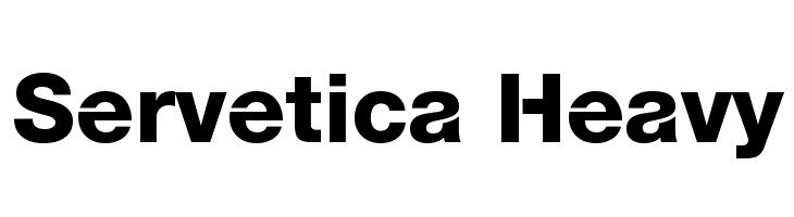 Servetica Heavy Font