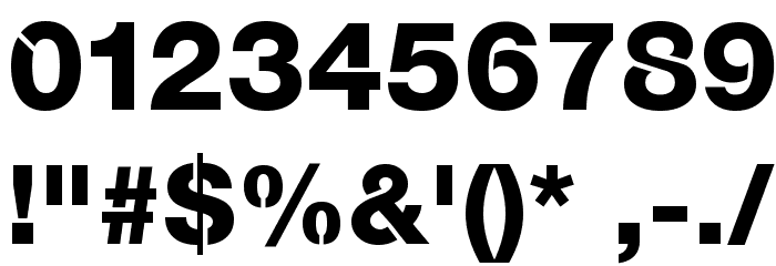 Servetica Heavy Font OTHER CHARS