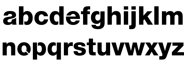 Servetica Heavy Font LOWERCASE