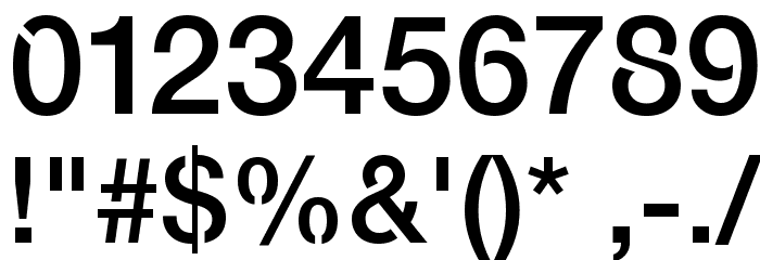 Servetica Medium Font OTHER CHARS