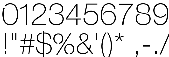 Servetica Thin Font OTHER CHARS