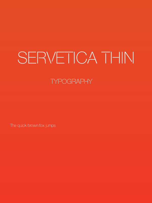 Servetica Thin Poster