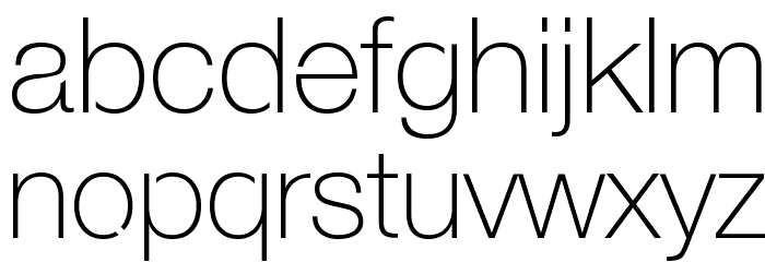 Servetica Thin Font LOWERCASE