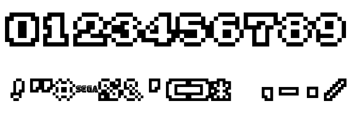 Service Games Oldskool Outline Font OTHER CHARS