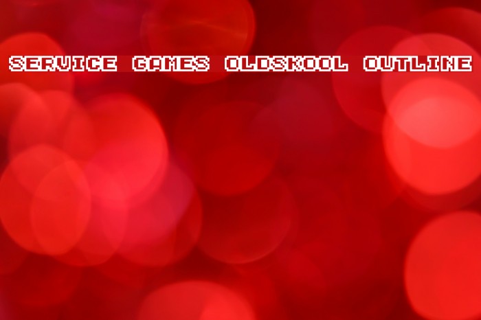 Service Games Oldskool Outline Font examples