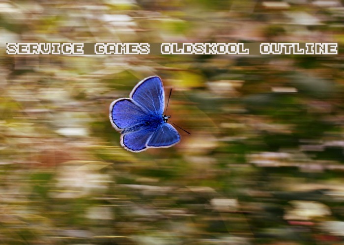 Service Games Oldskool Outline Font examples