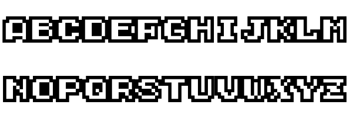 Service Games Oldskool Outline Font LOWERCASE