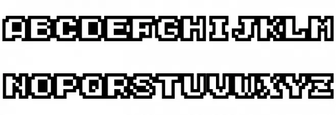 Service Games Oldskool Outline Font LOWERCASE