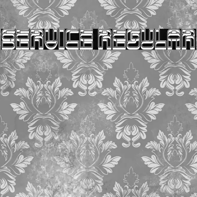 Service Regular Font examples