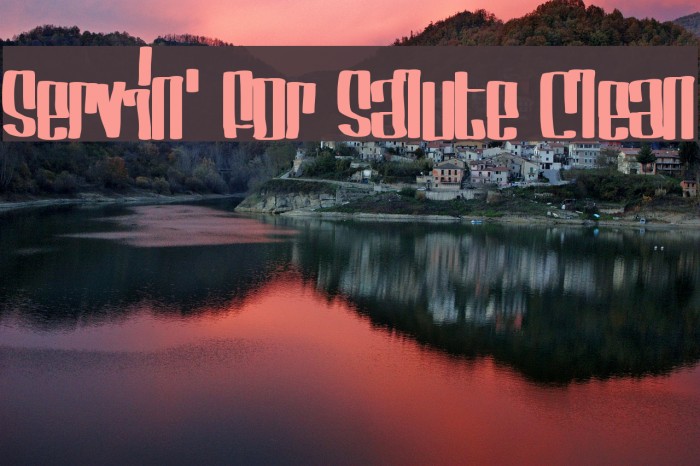 Servin' For Salute Clean Font examples