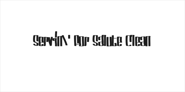Servin' For Salute Clean Logo