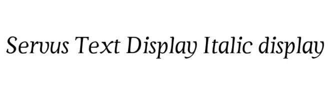 Servus Text Display Italic display  नि: शुल्क फ़ॉन्ट्स डाउनलोड