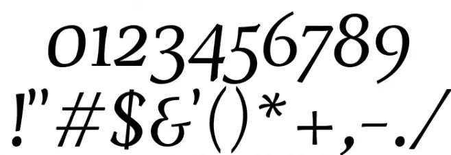 Servus Text Display Italic display Font OTHER CHARS