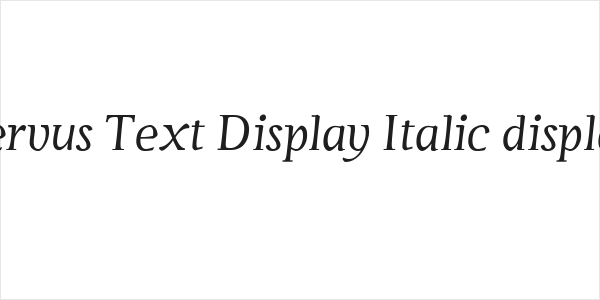 Servus Text Display Italic display Logo