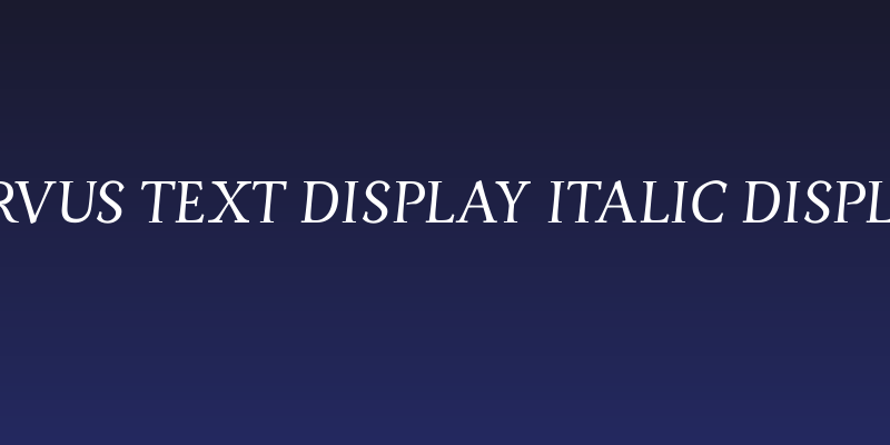 Servus Text Display Italic display Social Header