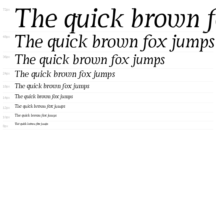 Servus Text Display Italic display Waterfall