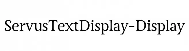 ServusTextDisplay-Display  Fuentes Gratis Descargar