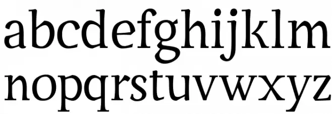 ServusTextDisplay-Display Font LOWERCASE