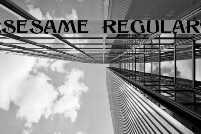 Sesame Regular Font examples