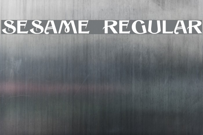 Sesame Regular Font examples