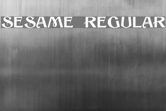Sesame Regular Font examples