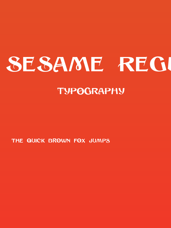 Sesame Regular Poster
