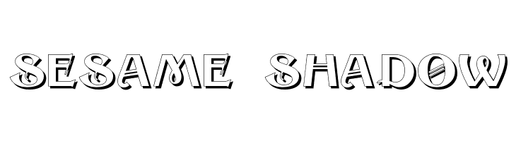 Sesame Shadow Font