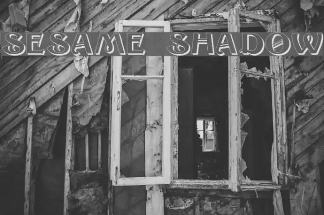 Sesame Shadow Font examples