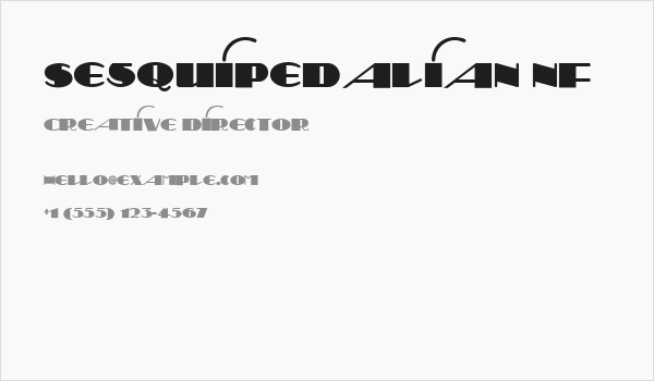 Sesquipedalian NF Business Card