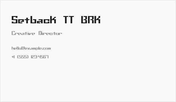 Setback TT BRK Business Card