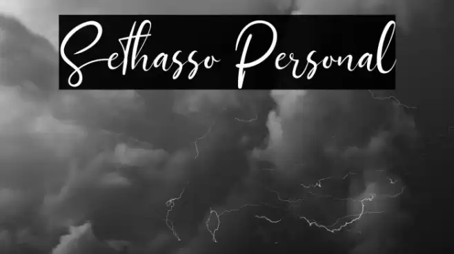 Sethasso Personal Font examples