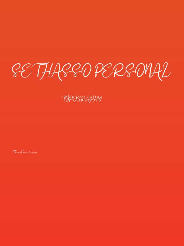 Sethasso Personal Poster