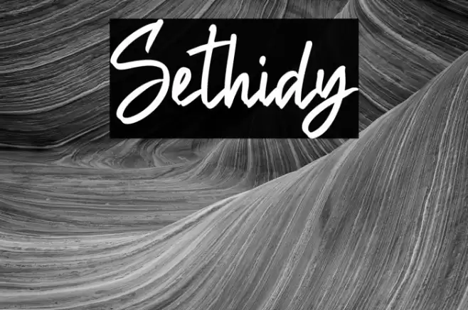Sethidy Font examples