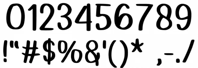 Setia Hati Regular Шрифта ДРУГИЕ символов