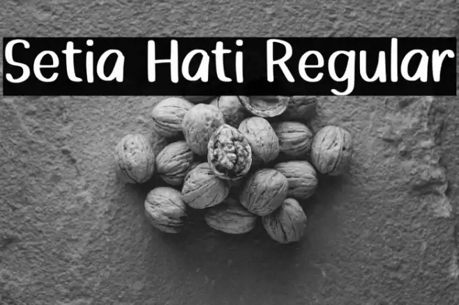 Setia Hati Regular Шрифта examples