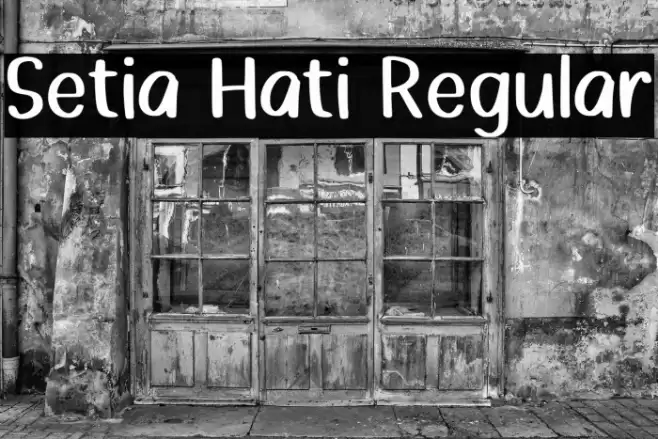 Setia Hati Regular Шрифта examples