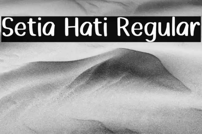 Setia Hati Regular Шрифта examples