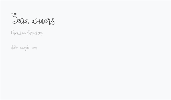 Setia winers Business Card