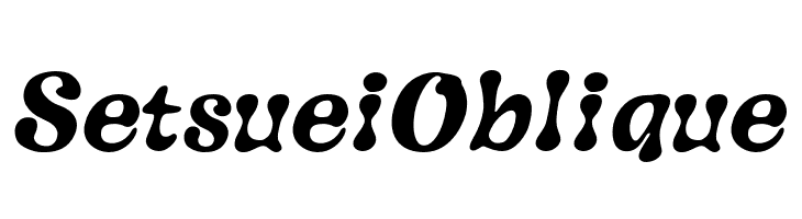 Setsuei Oblique  Descarca Fonturi Gratis
